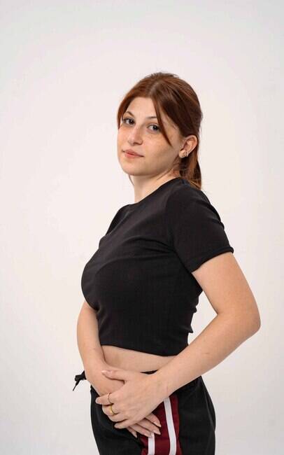 SİYAH BİSİKLET YAKA KISA KOLLU CROP - 2